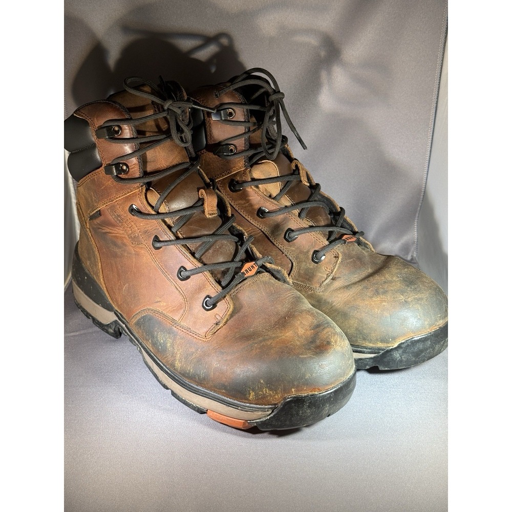 Brunt Kasparian Boots Mens 14 Brown Black Leather Work Shoes ASTM F2892-18